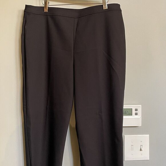 St. John Caviar Pants‎ Mid Rise Tapered Stretch Dress USA Made Sz 12 EUC - Picture 2 of 14
